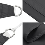 Schaduwdoek vierkant antraciet waterdicht oxford stof detail 6