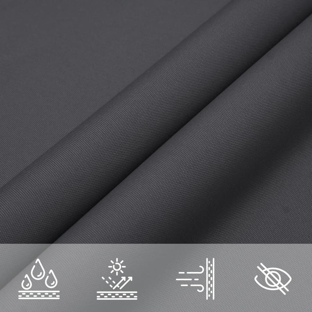 Schaduwdoek vierkant antraciet waterdicht oxford stof detail 7