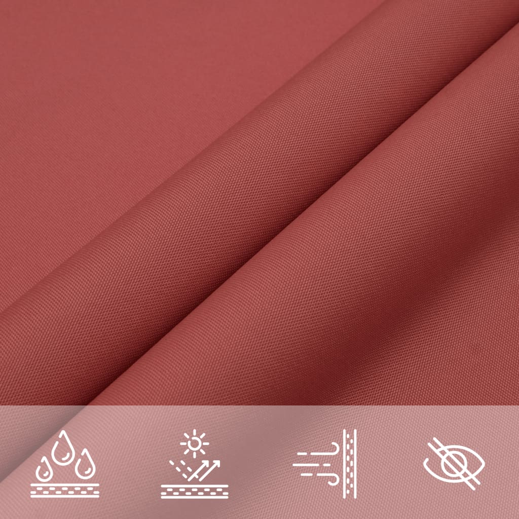 Schaduwdoek vierkant terracotta waterdicht oxford stof detail 6
