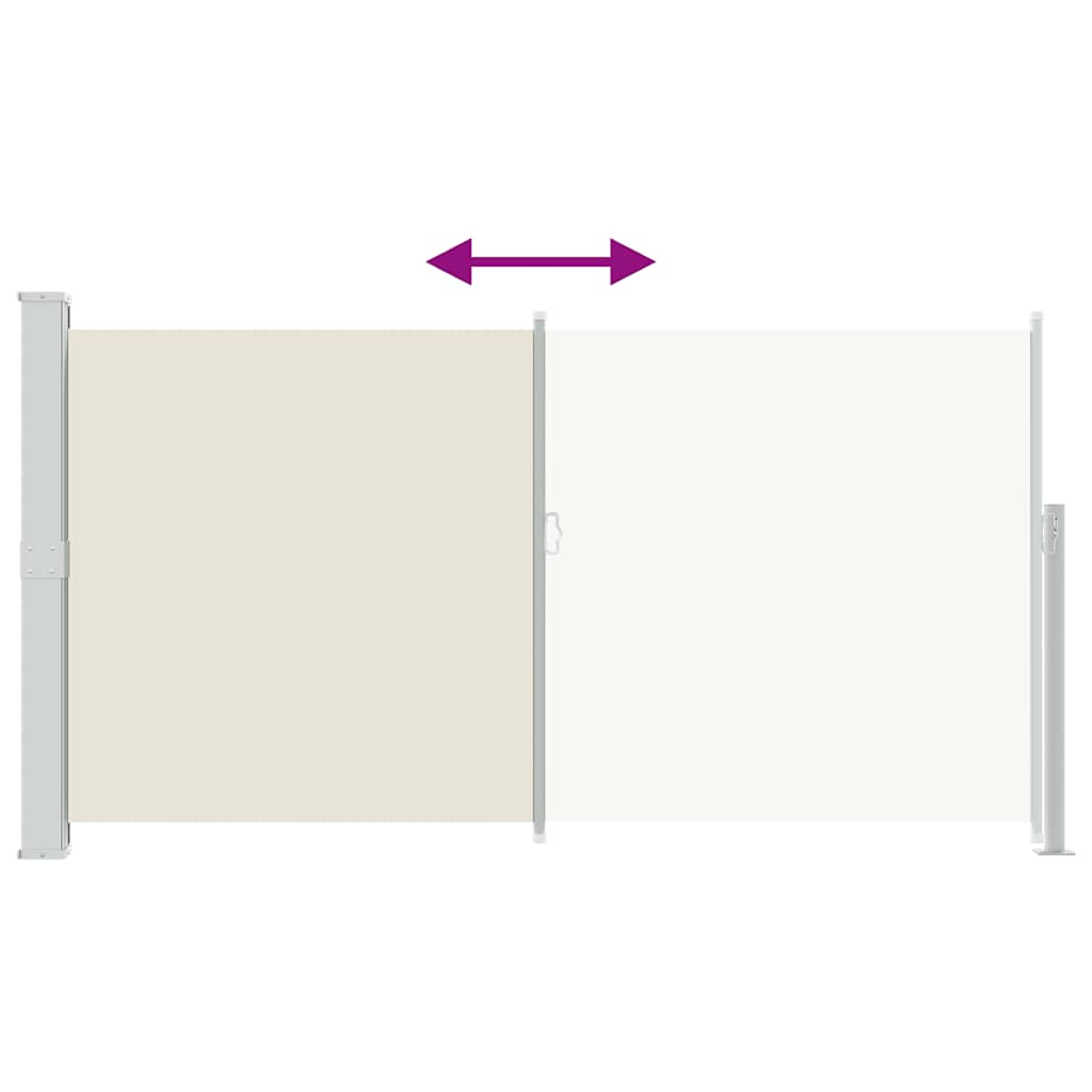 Schaduwdoek rechthoekig crème polyester detail 6