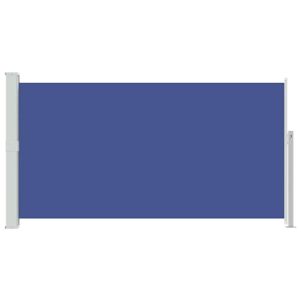 Schaduwdoek rechthoekig blauw polyester detail 2