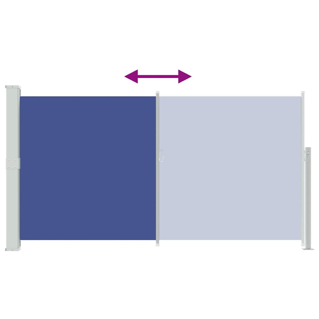 Schaduwdoek rechthoekig blauw polyester detail 7