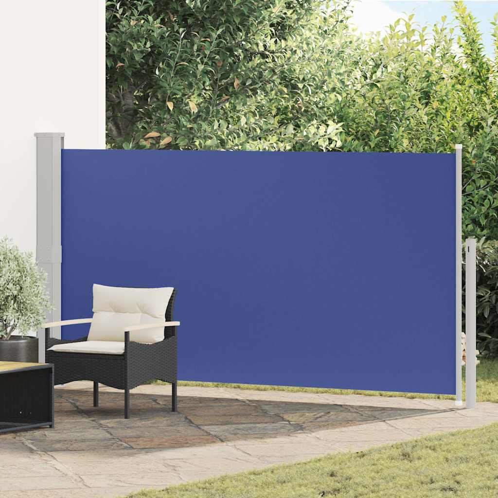 Schaduwdoek rechthoekig blauw polyester detail 1