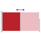 Schaduwdoek rechthoekig rood polyester detail 6