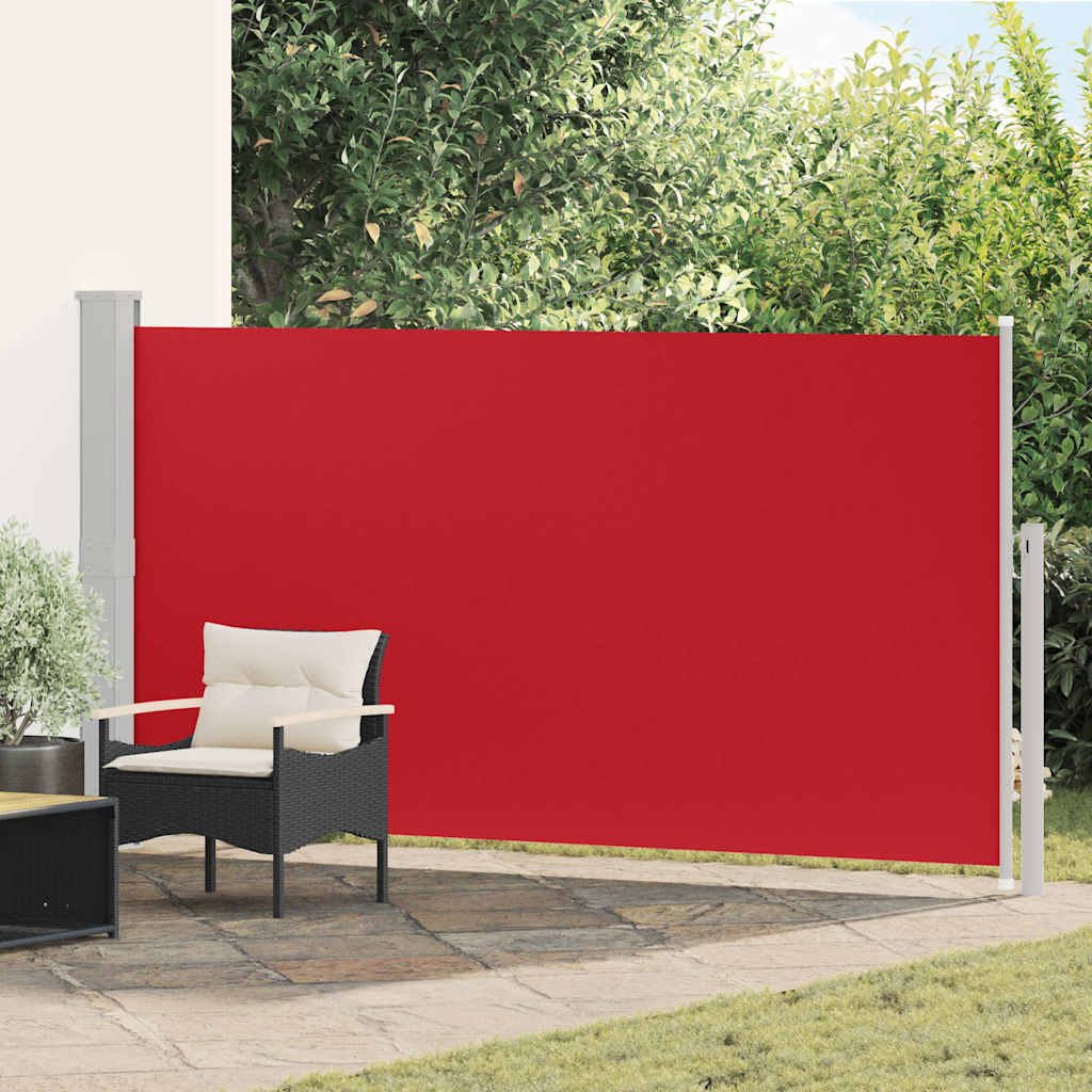 Schaduwdoek rechthoekig rood polyester detail 1