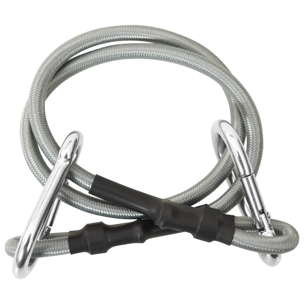 Touwen met karabijnhaak 4 stuks rubber