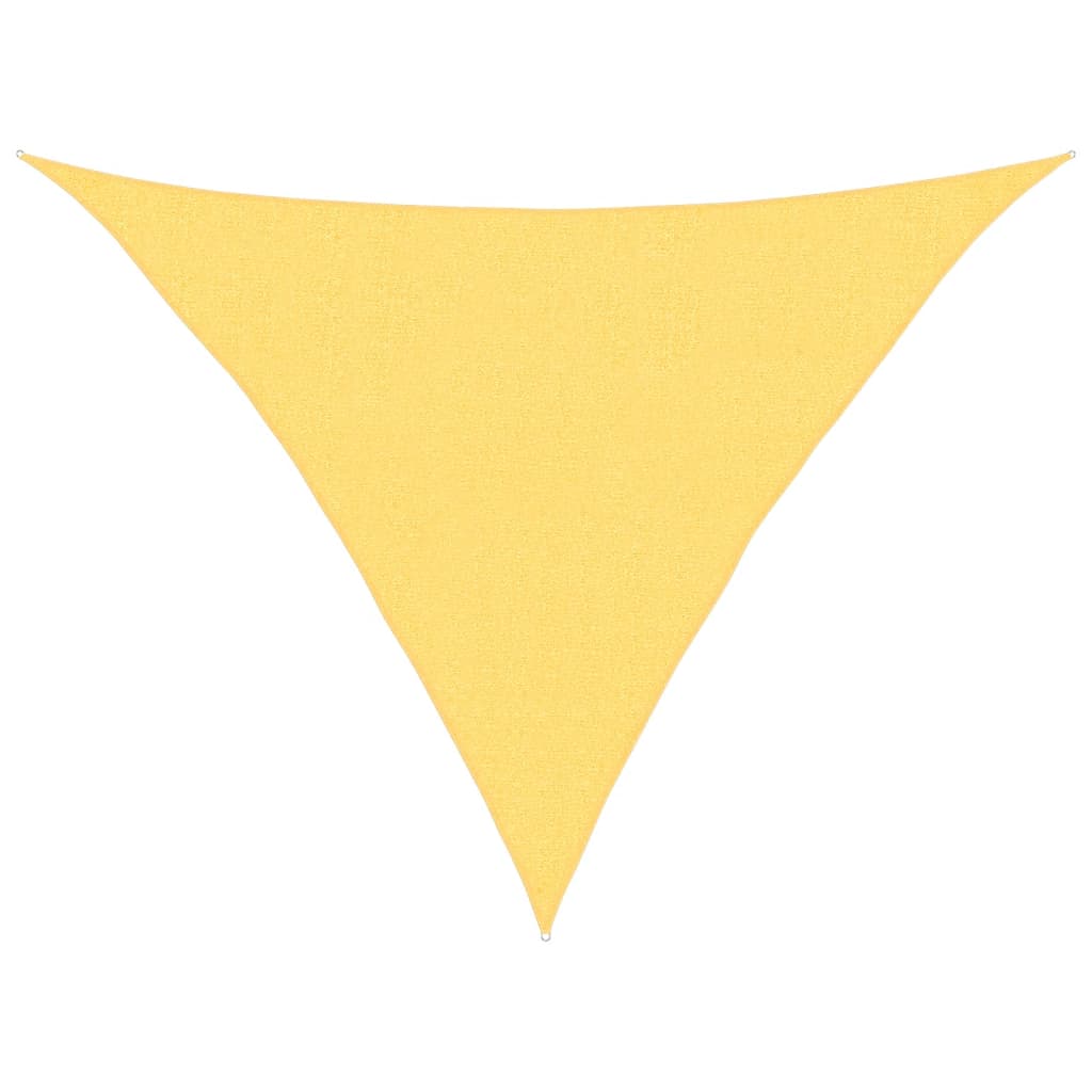 Schaduwdoek driehoekig beige waterdoorlatend HDPE 160 g/m²