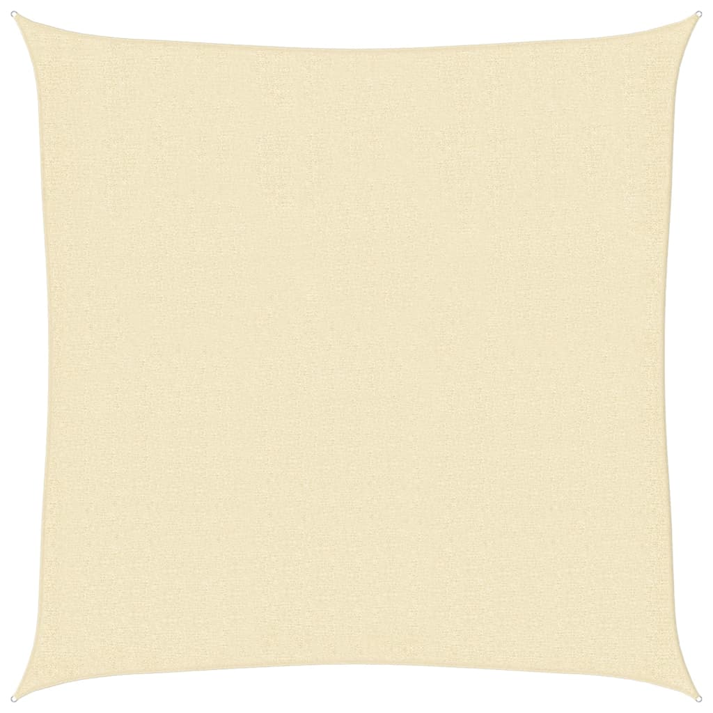 Schaduwdoek vierkant crème waterdoorlatend HDPE 160 g/m²