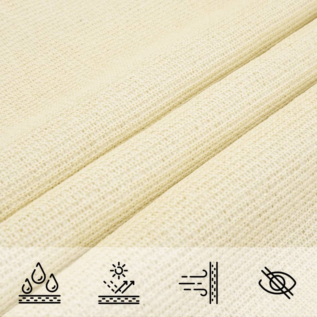 Schaduwdoek vierkant crème waterdoorlatend HDPE 160 g/m² detail 6