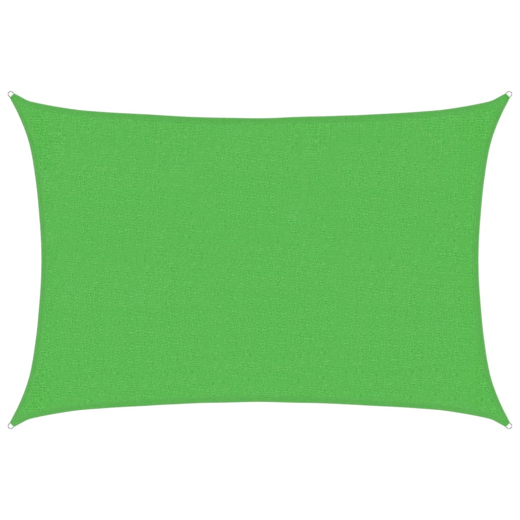 Schaduwdoek rechthoekig lichtgroen waterdoorlatend HDPE 160 g/m²