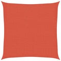 Schaduwdoek vierkant terracotta waterdoorlatend HDPE 160 g/m²