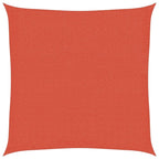 Schaduwdoek vierkant terracotta waterdoorlatend HDPE 160 g/m²