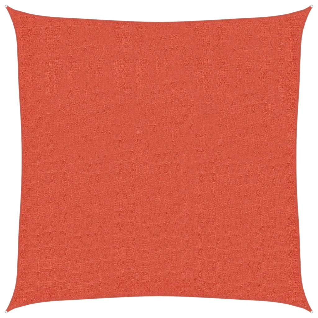 Schaduwdoek vierkant terracotta waterdoorlatend HDPE 160 g/m²