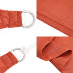 Schaduwdoek vierkant terracotta waterdoorlatend HDPE 160 g/m² detail 5