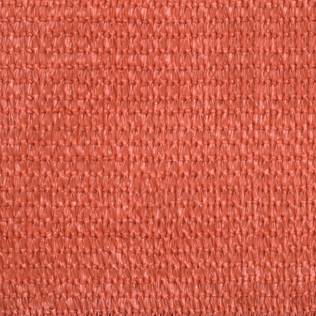 Schaduwdoek vierkant terracotta waterdoorlatend HDPE 160 g/m² detail 8