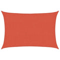 Schaduwdoek rechthoekig terracotta waterdoorlatend HDPE 160 g/m²