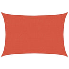 Schaduwdoek rechthoekig terracotta waterdoorlatend HDPE 160 g/m²