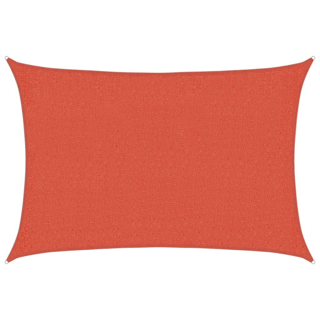 Schaduwdoek rechthoekig terracotta waterdoorlatend HDPE 160 g/m²