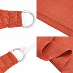 Schaduwdoek rechthoekig terracotta waterdoorlatend HDPE 160 g/m² detail 5