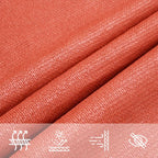 Schaduwdoek rechthoekig terracotta waterdoorlatend HDPE 160 g/m² detail 6