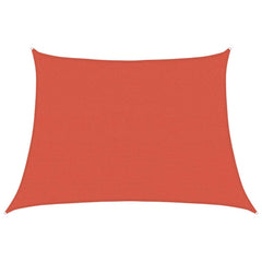 Schaduwdoek trapezium terracotta waterdoorlatend HDPE 160 g/m²