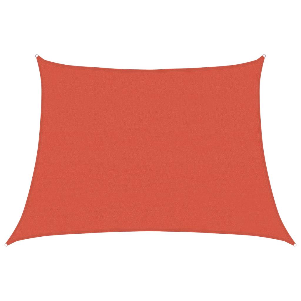 Schaduwdoek trapezium terracotta waterdoorlatend HDPE 160 g/m²