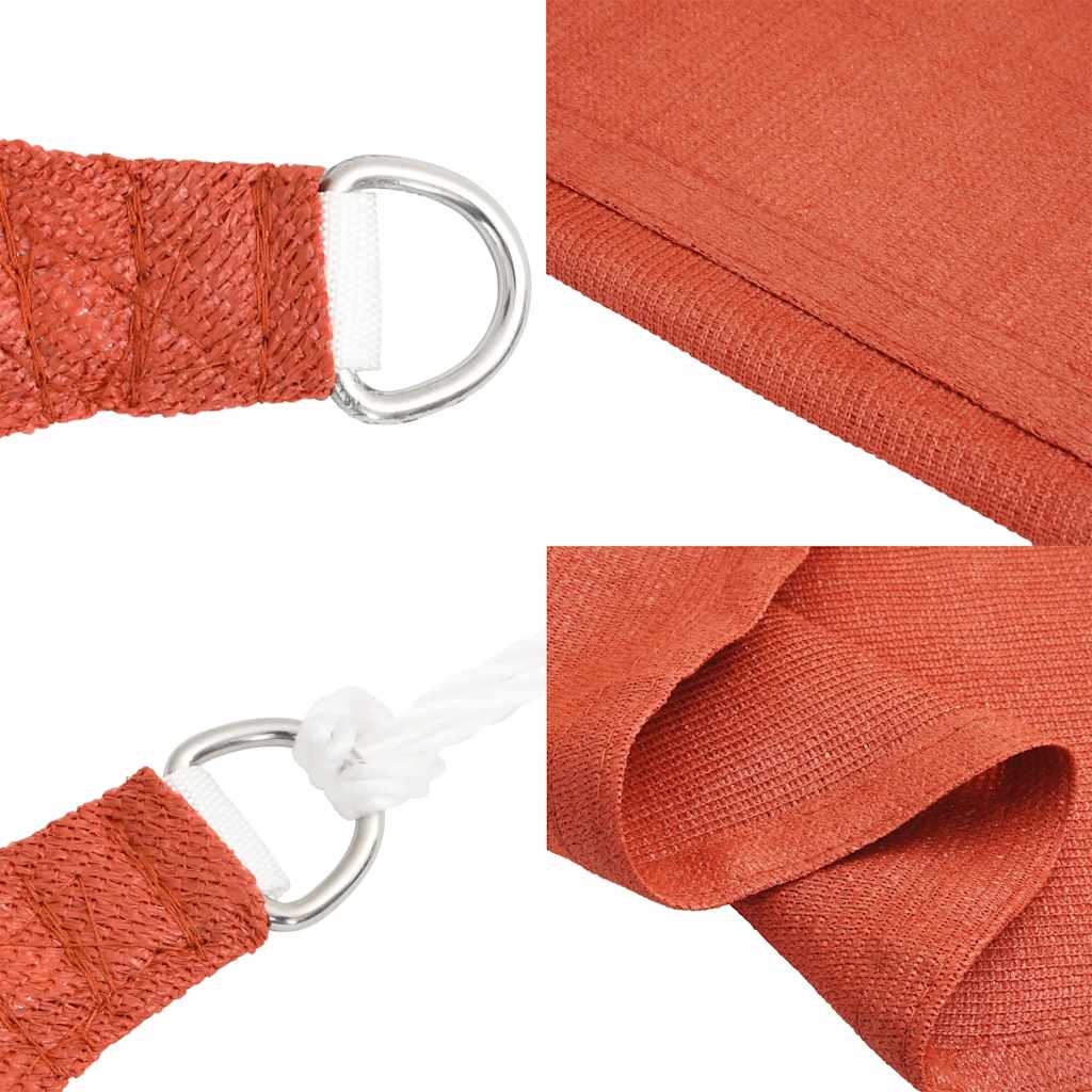 Schaduwdoek trapezium terracotta waterdoorlatend HDPE 160 g/m² detail 5
