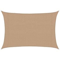 Schaduwdoek rechthoekig taupe waterdoorlatend HDPE 160 g/m²