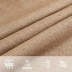Schaduwdoek rechthoekig taupe waterdoorlatend HDPE 160 g/m² detail 6