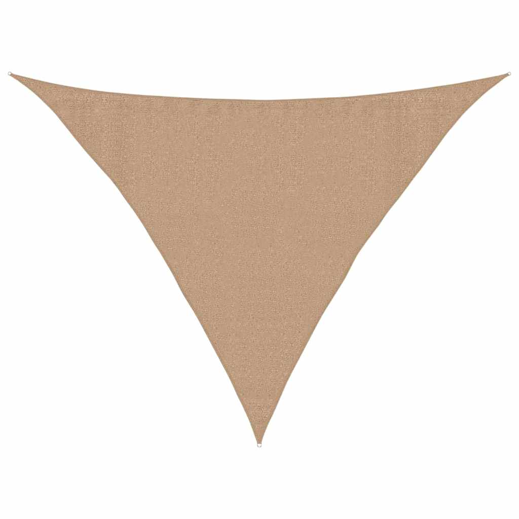 Schaduwdoek driehoekig taupe waterdoorlatend HDPE 160 g/m²