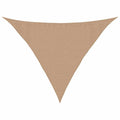 Schaduwdoek driehoekig taupe waterdoorlatend HDPE 160 g/m²