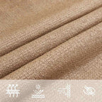 Schaduwdoek driehoekig taupe waterdoorlatend HDPE 160 g/m² detail 6