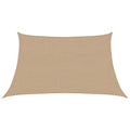 Taupe trapezium HDPE schaduwdoek detail 1