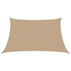 Taupe trapezium HDPE schaduwdoek detail 1