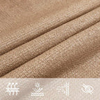 Taupe trapezium HDPE schaduwdoek detail 6