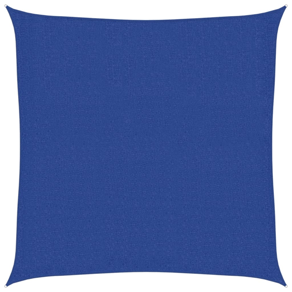 Schaduwdoek vierkant blauw waterdoorlatend HDPE 160 g/m²