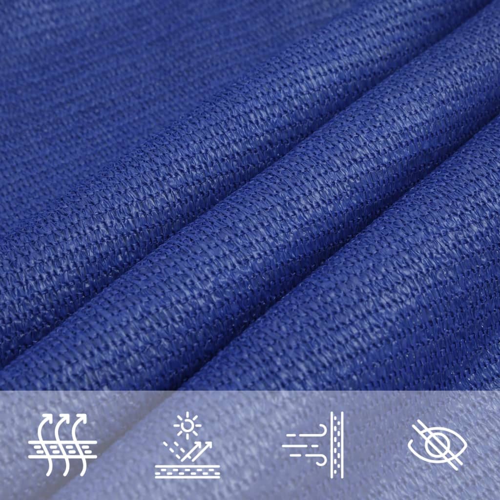 Schaduwdoek vierkant blauw waterdoorlatend HDPE 160 g/m² detail 4