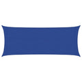 Schaduwdoek rechthoekig blauw waterdoorlatend HDPE 160 g/m²