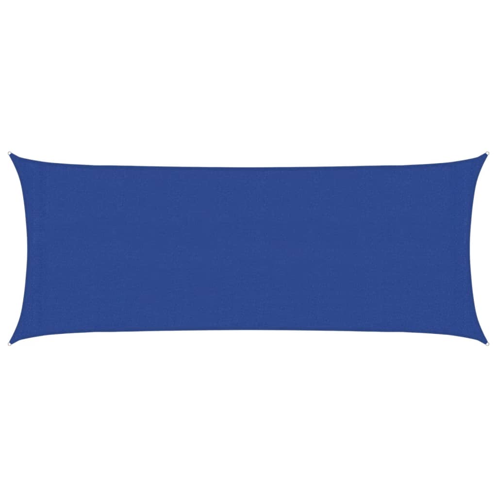 Schaduwdoek rechthoekig blauw waterdoorlatend HDPE 160 g/m²