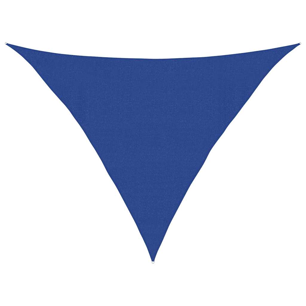 Schaduwdoek driehoekig blauw waterdoorlatend HDPE 160 g/m²