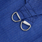 Schaduwdoek driehoekig blauw waterdoorlatend HDPE 160 g/m² detail 4