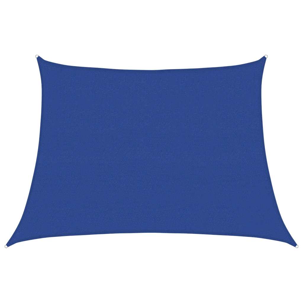 Schaduwdoek trapezium blauw waterdoorlatend HDPE 160 g/m²