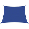 Schaduwdoek trapezium blauw waterdoorlatend HDPE 160 g/m²