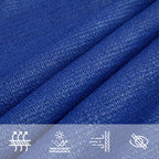 Schaduwdoek trapezium blauw waterdoorlatend HDPE 160 g/m² detail 6