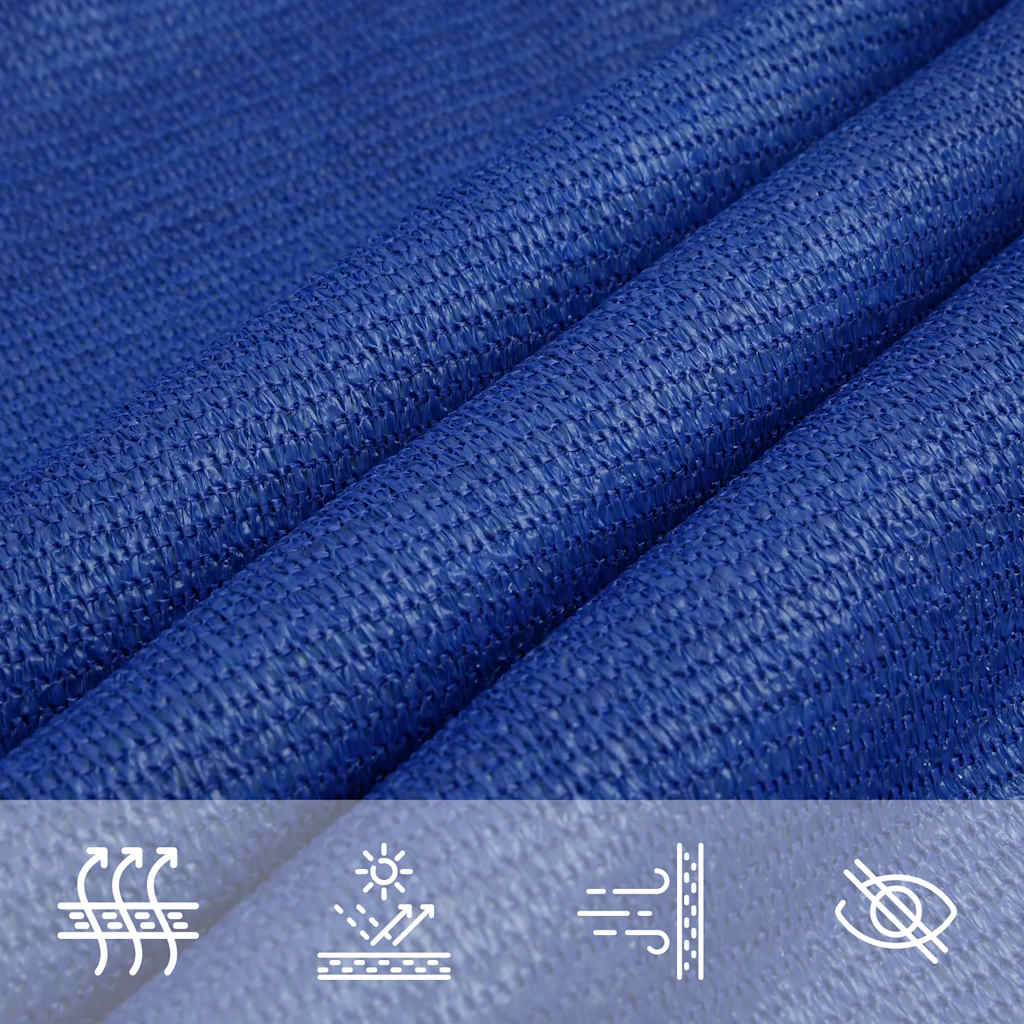 Schaduwdoek trapezium blauw waterdoorlatend HDPE 160 g/m² detail 6