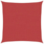 Schaduwdoek vierkant rood waterdoorlatend HDPE 160 g/m²