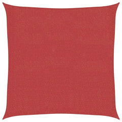 Schaduwdoek vierkant rood waterdoorlatend HDPE 160 g/m²