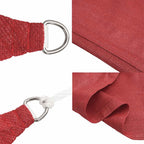 Schaduwdoek vierkant rood waterdoorlatend HDPE 160 g/m² detail 5