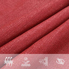 Schaduwdoek vierkant rood waterdoorlatend HDPE 160 g/m² detail 6