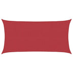 Schaduwdoek rechthoekig rood waterdoorlatend HDPE 160 g/m²